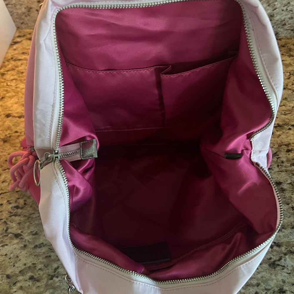 Pink Poppy Ombre Shoulder Bag with Silver Hardware - Picture 8 of 11